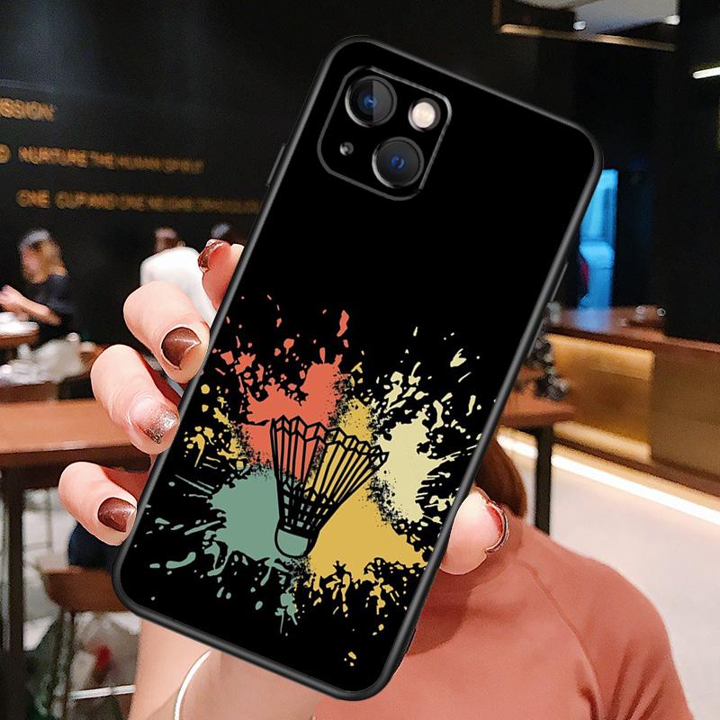 Badminton Sport Phone Case For iPhone 16 Pro Max 15 14 13 12 11 Pro Max Plus 12 13 Mini XR 16e Funda Cover