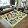 Interactive Play Rug Set City Road Town Map Print NonSlip Floor Mat for Kids Room Playroom Nursery Toy Car Activity Home Decor