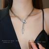Rhinestone Snake Shaped Necklace for Women Chain Choker Jewelry Gift