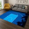 Retro Basketballplatz Cartoon Sport Teppich für Schlafzimmer Wohnzimmer Sofa Spielzimmer Fußmatte Heimdekoration, Kinderteppich rutschfest