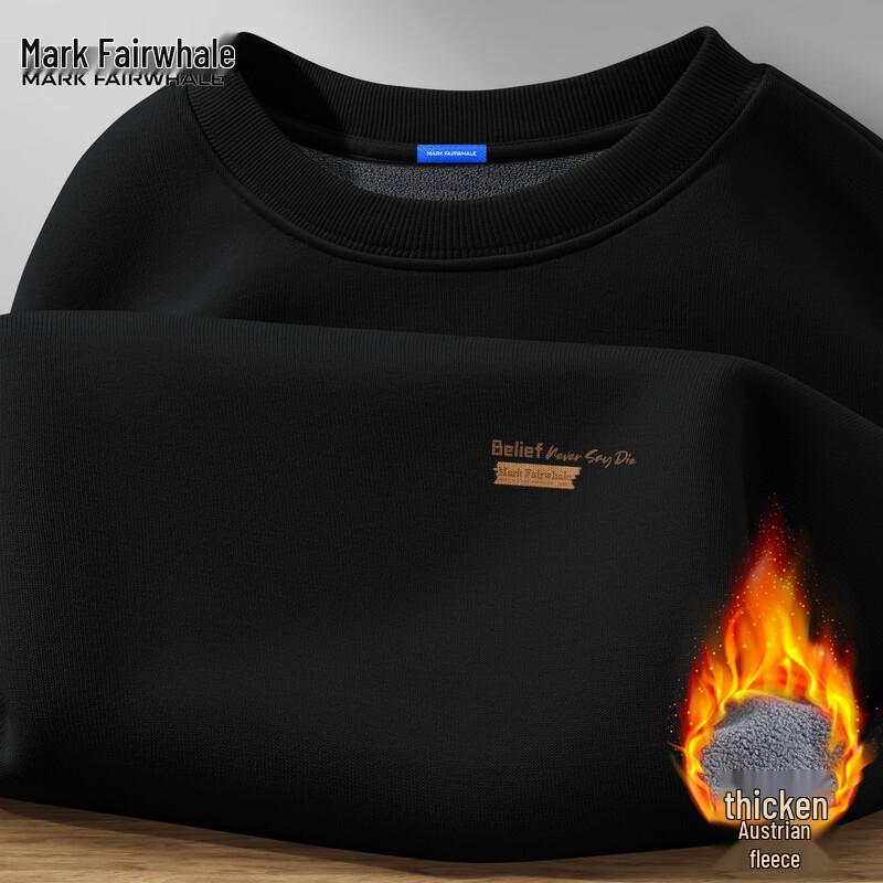 Mark Fairwhale Men's Crewneck Loose Fit Thickened Sweatshirt