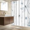 Elegant Dragonfly and Dandelion Waterproof Shower Curtain for Bathroom Decor, Adding a Touch of Nature and Serenity