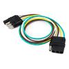 4 Pin Flat Plug with Socket Trailer Cable Adapter AWG Wiring Harness Connector Trailer Power Socket