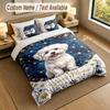 Dog Theme Personalized 3Pcs Bedding Set Custom Text & Name 1 Sheet 2 Pillowcases Household Bedding 1pc