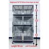 Stainless Steel Multi-Layer Dog Cage for Small to Medium Dogs - Parent-Child Design, Ideal for Pet Shops & Boarding