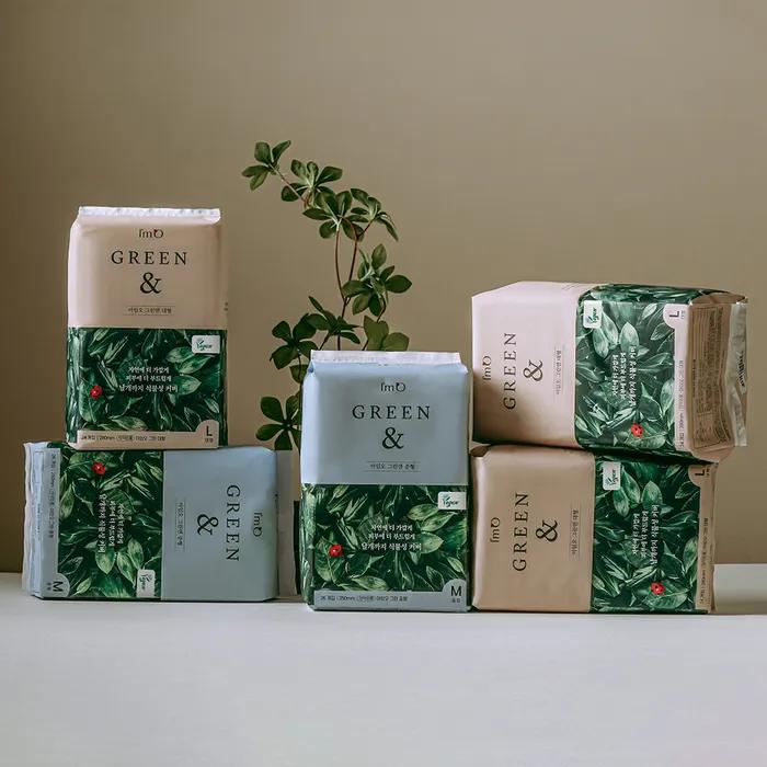 

[Eco-friendly vegan sanitary pad] I m Oh Green & sanitary pad medium 26P