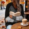 Womens Cozy Knitted Sweater With Vneck For Casual Winter Wear
