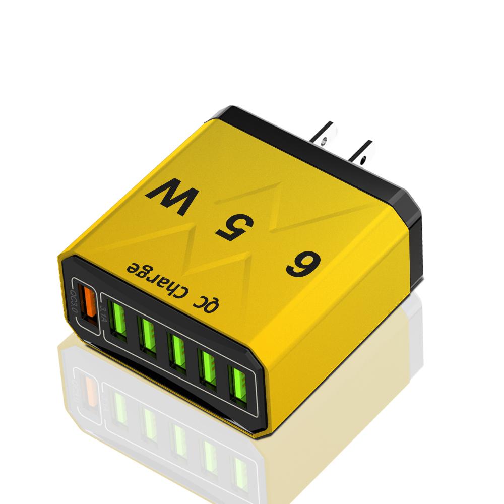 6 Ports USB Charger Fast Charging Mobile Phone Charger Adapter For iPhone Samsung Xiaomi QC 3.0 EU/US/KR/UK Fast Charge Plug