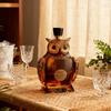Karafka na whisky 350ml Tvar sovy Vintage karafka na víno Skleněná láhev pro otce přítele dědečka strýce muže tátu