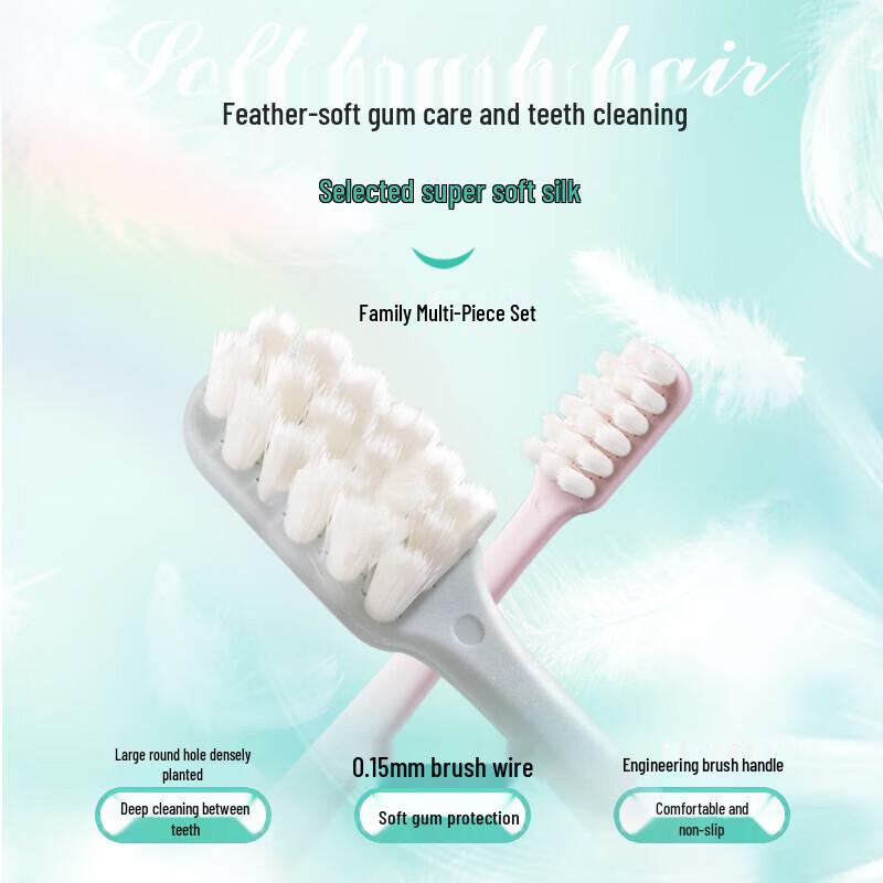 Dr. Dental Huanhaiyu Soft Bristle Toothbrush Family Pack