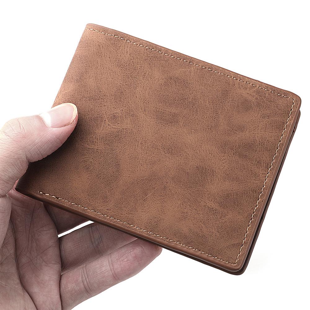2023 Men's Genuine Leather Slim Zipper Wallet – Vintage Soft Short Coin Purse