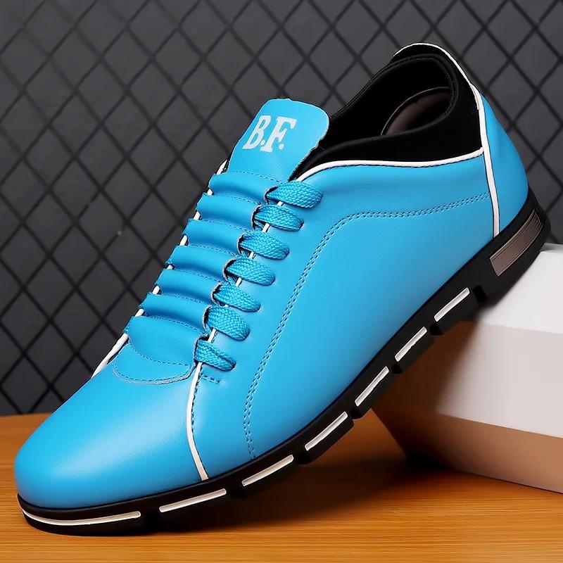Fashion Casual Shoes Mens Outdoor Tennis Sneakers Lightweight Comfortable Lace Up PU Trainer Size Smaller Than Normals for Men
