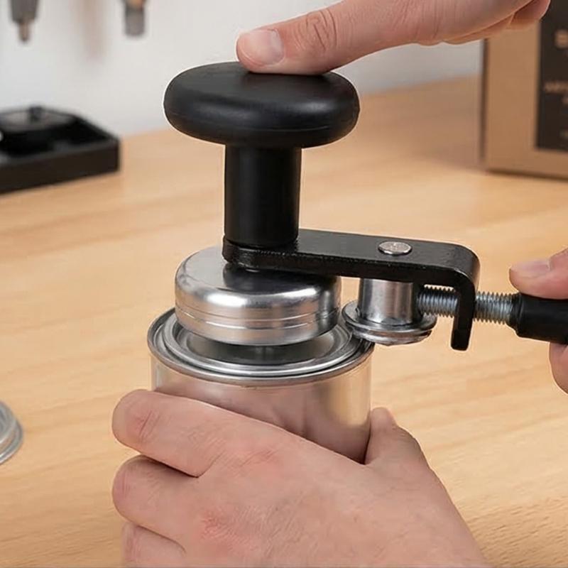 Sigillatrice Manuale per Lattine Facile da Usare Strumento di Sigillatura per Barattoli Portatile con Struttura Metallica Compatibile con Lattine da 55mm Ottima per Bevande Fai-da-te