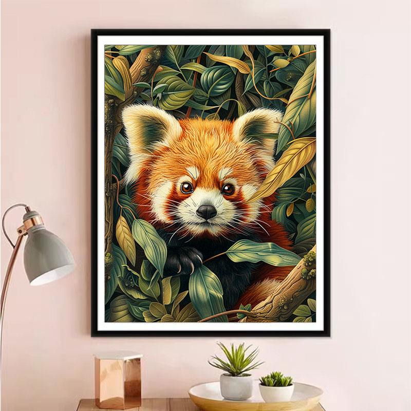 5d DIY Diamond Painting Cross Stitch Cute Animal Raccoon Diamond Embroidery Mosaic Full Round Drill Home Decor Arts