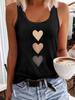 Printed Summer Women's Loose and Personalized Dream Catcher Mesh Printed Vest Top T-shirt Comfortable Sleeveless
