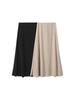 Fluffy Jacquard Hollow Knit High Waist Women's Midi Skirt - Slim A-Line Flare Design