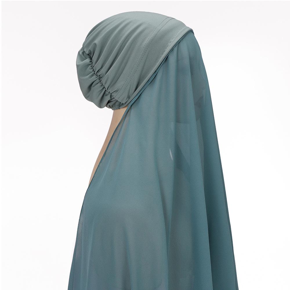 Pearl Chiffon, Convenient Head Wrap, Gauze, Scarf, Lazy Headscarf Set, Quick Pullover Scarf.