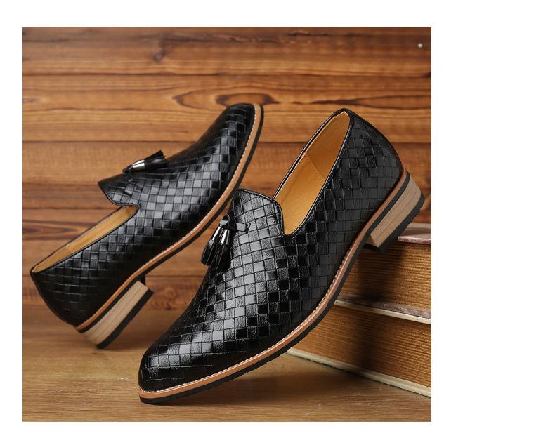 Herrenschuhe aus gewebtem Leder, Freizeitschuhe für Männer, trendige Quasten, Party- und Hochzeitsschuhe, Halbschuhe, Mokassins, Herrenschuhe zum Fahren, Outdoor-Flats, EU-Größen 38–47