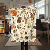 1Pc Cute Cartoon Print Flannel Blanket, High quality Comfortable for All Seasons, Home Decor, Warmth and Comfort, Perfect for Christmas Gifts W49
