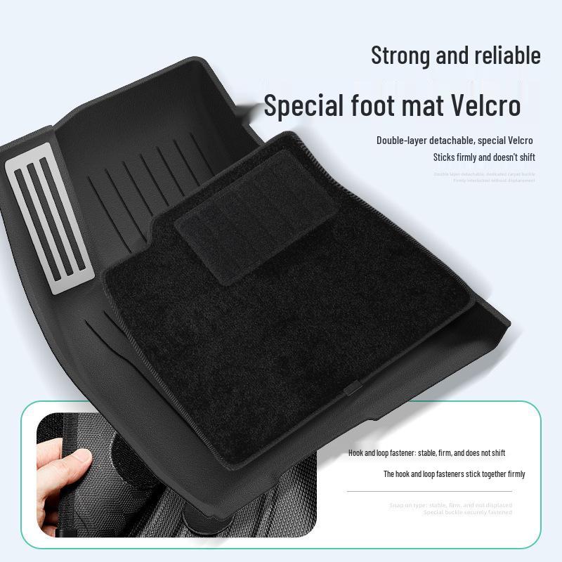 Eco-Friendly TPE Floor Mats for '23 Tesla Model 3 (Refreshed), Injection Molded Pedal Style.