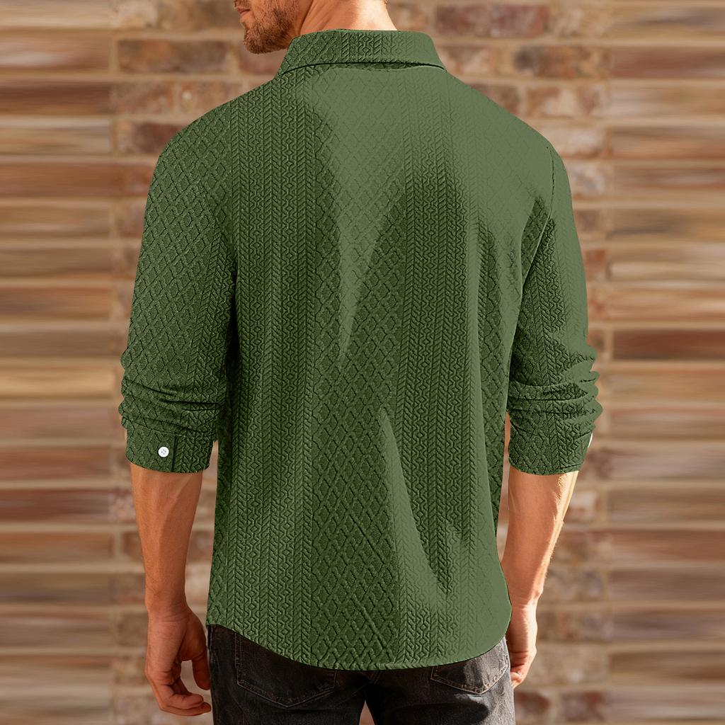 Men's Long Sleeve Linen Shirt Turn-Down Collar Shirt Business Casual Shirt Business Shirt Regular Fit  Shirt