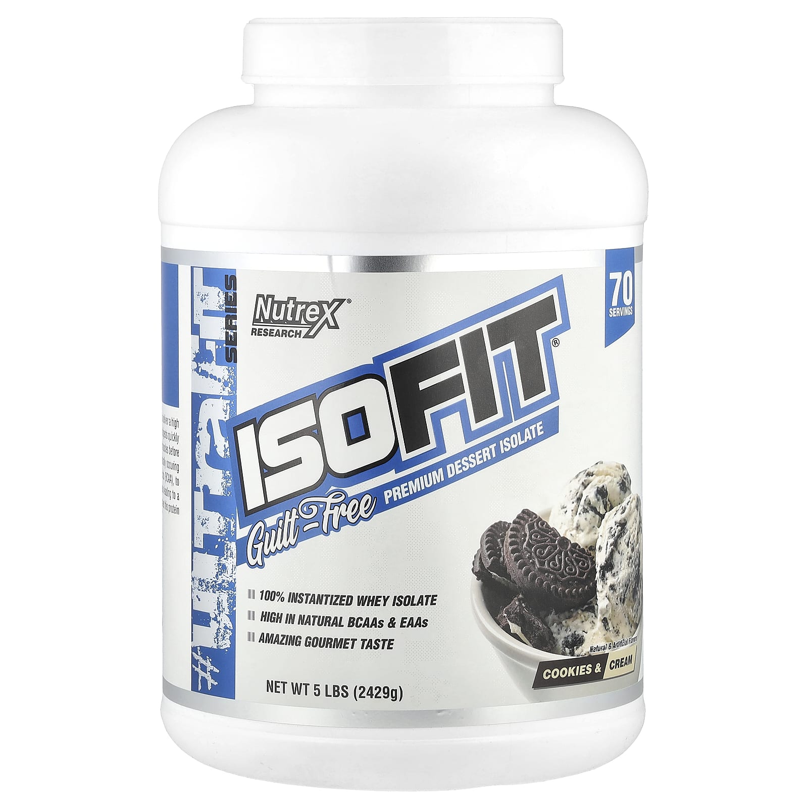 

Isofit® Protein, Cookies & Cream, 2,429G (5Lbs)