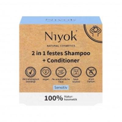 Nyok 2-in-1 Festes Shampoo & Spülung Sensitiv 80g