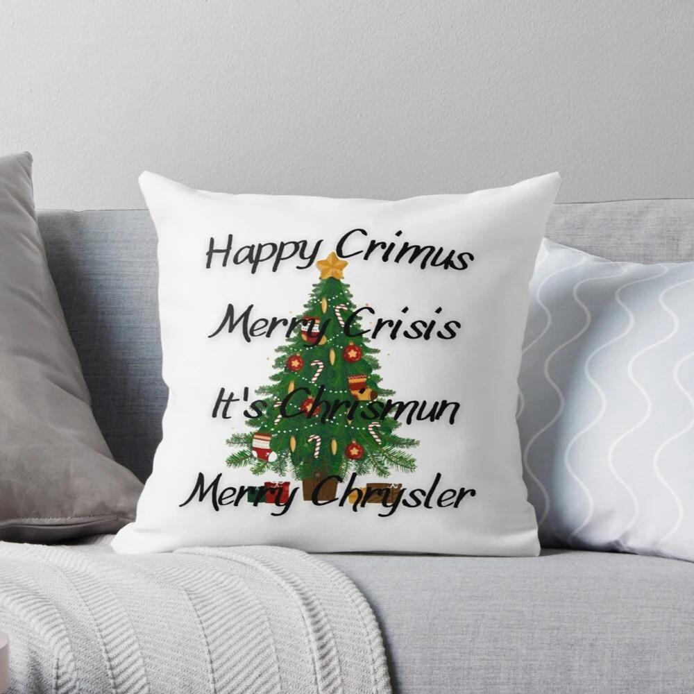 Merry Christmas Decoration Home Holiday Pillowcase Cushion Cover Autumn Modern Living Room Sofa Bed Pillowcase 60*60Cm