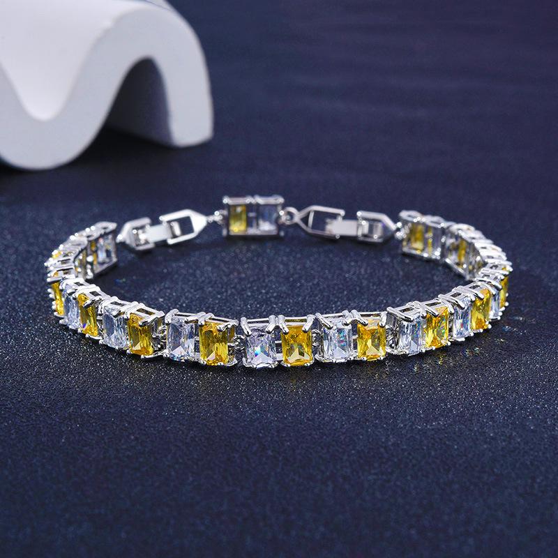 Crystal Zircon Women'S Bracelet, Diamond-Encrusted Bracelet Women, Gift Colored Treasure.