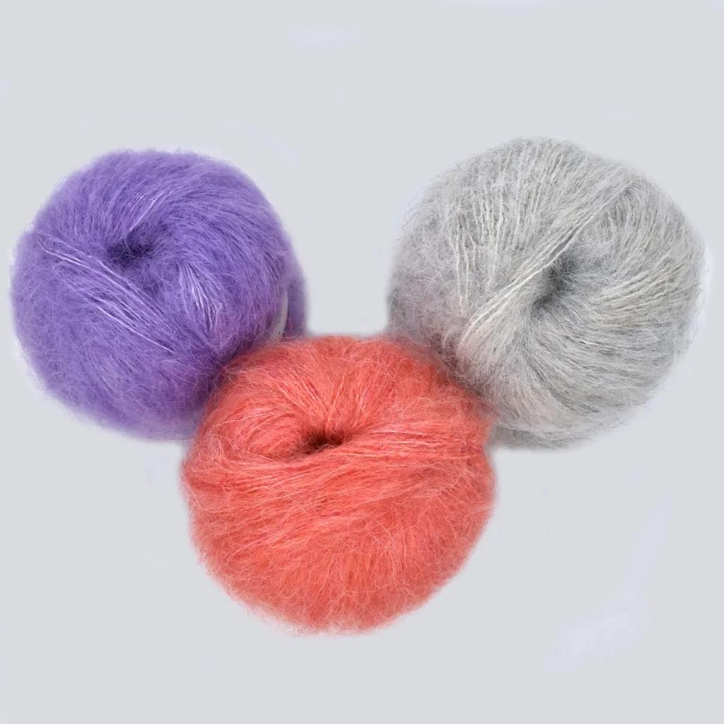 1 szt. 50g Przędza z Moheru Alpaki Długi Plusz Gruba Wełna Szydełkowa Do Robienia na Drutach Szalika Swetra dla Dzieci Letni Zimowy Nici 380m/416yd