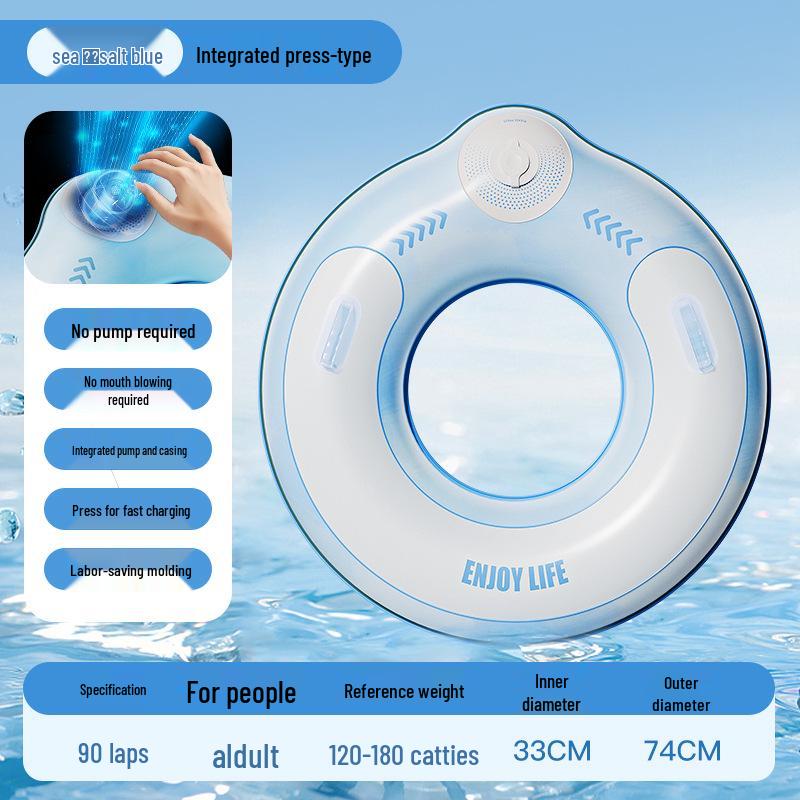 Thickened Portable Inflatable Swim Ring for Adults - Casual Water Sports