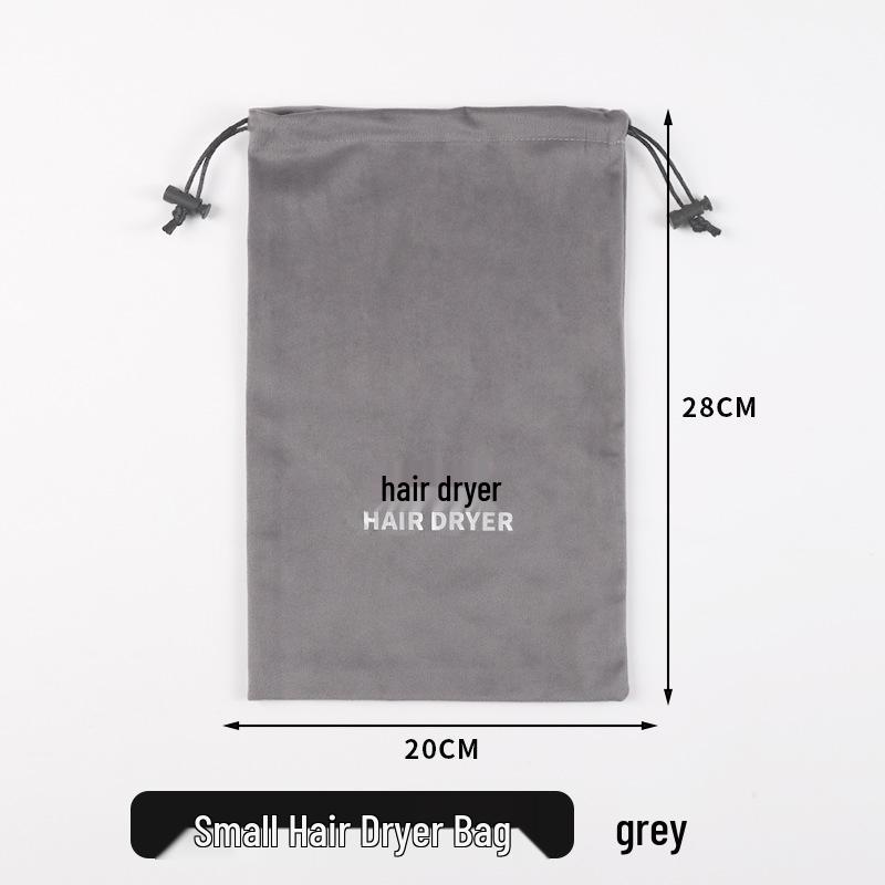 Custom Black Velvet Hair Dryer Storage Bag - Dustproof for Hotels & B&Bs
