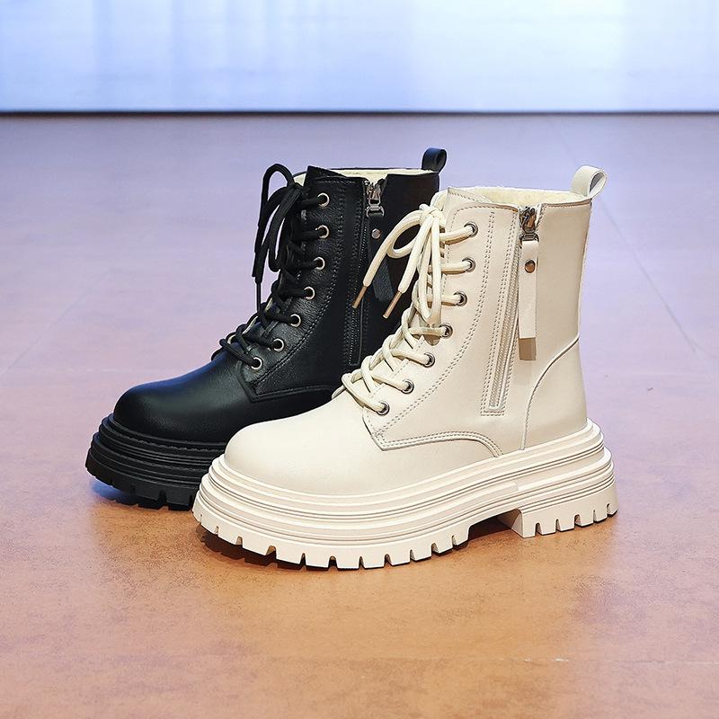 Small Thick-soled Martin Boots Women's Boots 2025 New Autumn and Winter Retro Heightening Short Boots Versatile Locomotive Boots