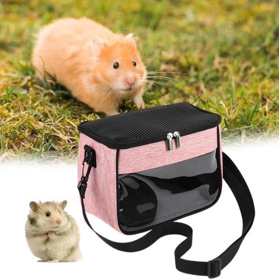 Yousheng Hamster Carrier Bag with Removable Liner Transparent Window Adjustable Strap Hedgehogs Chinchillas Ferrets Small Pet Carrier Bag
