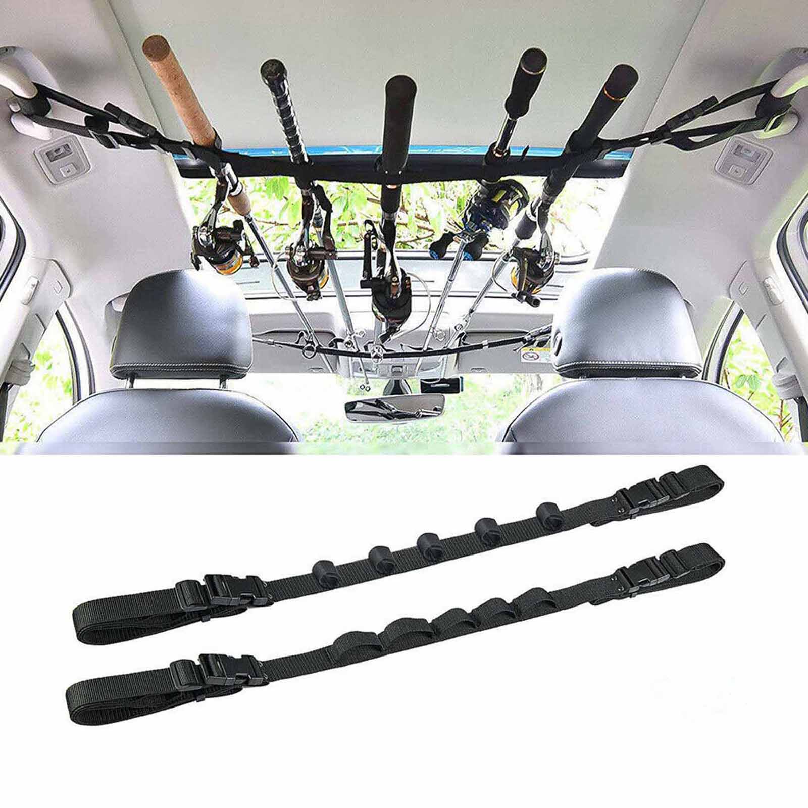 

Adjustable Fishing Rod Holder for Car – Nylon Strap Bracket, Secure Rod for SUV, Truck, or Vehicle Interior, Best 2025 Fishing Storage Solution One Size
