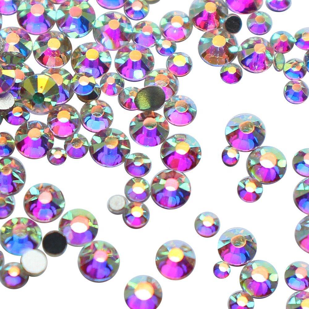 Popular Sale Strass Rhinestone Crystal Ab SS6/SS8/SS10/SS12/SS16/SS20 Non Hotfix Rhinestones for Nail Art