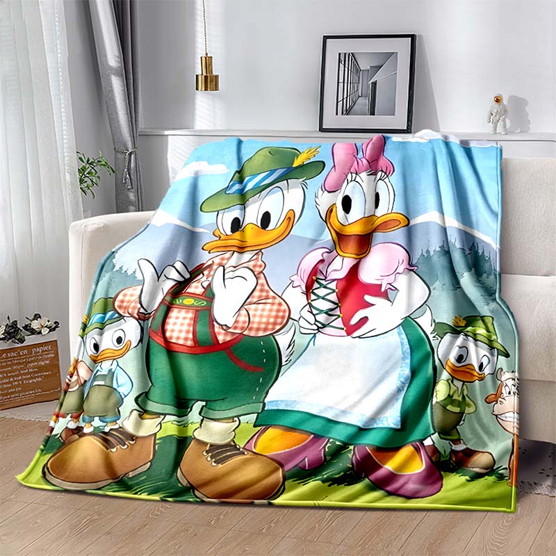 New Product! Donald Duck and Daisy Duck Custom Blanket Fluffy Kids and Adults Sofa Plush Bedspread Blanket for Sofa Bed Room