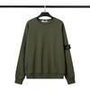 STONE Classic Solid Color Crewneck Sweatshirt Men Women Casual Long Sleeve Pullover With Badge Loose Fit Teenagers