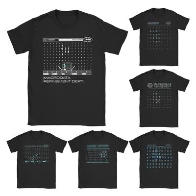 Vintage Severance Lumon Industries MDR 70% T-Shirts Men Crewneck 100% Cotton T Shirts Scary Numbers Short Sleeve Tees Party Tops