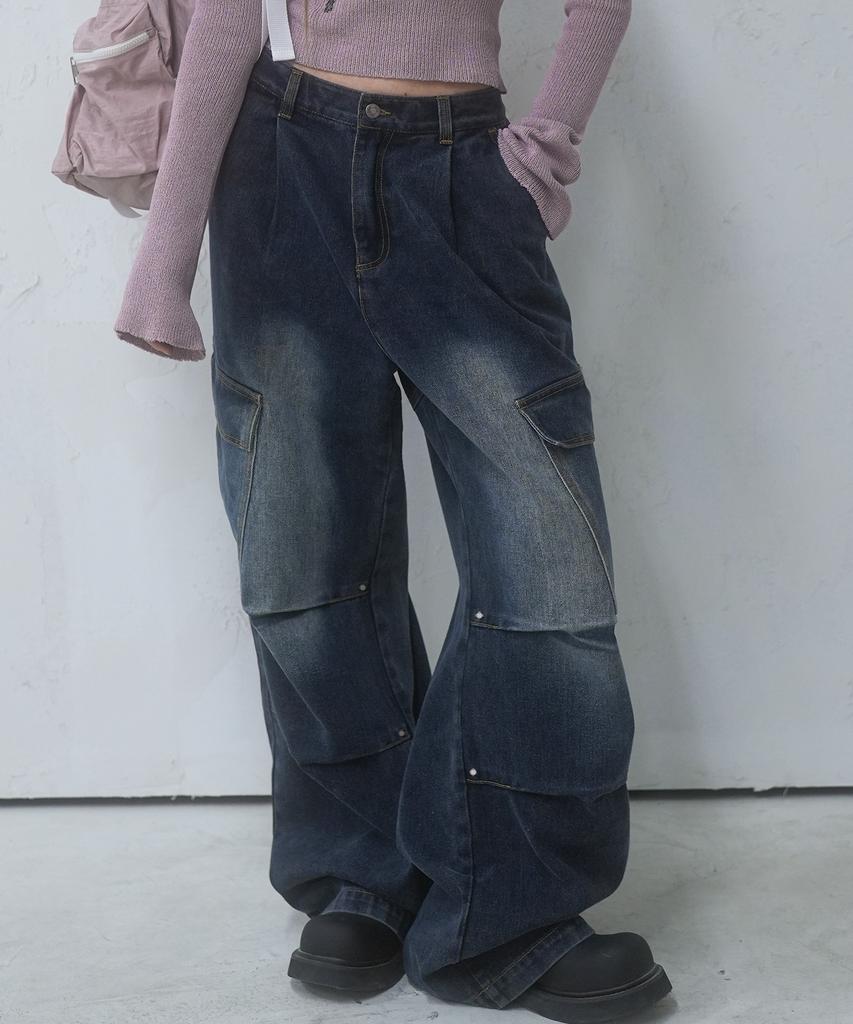 Urban Dress Side Big Cargo Pants Cotton Black (B Type)
