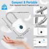 ABS Material Smart Padlock Waterproof Fingerprint Lock Fingerprin Keyless Lock  Backpack