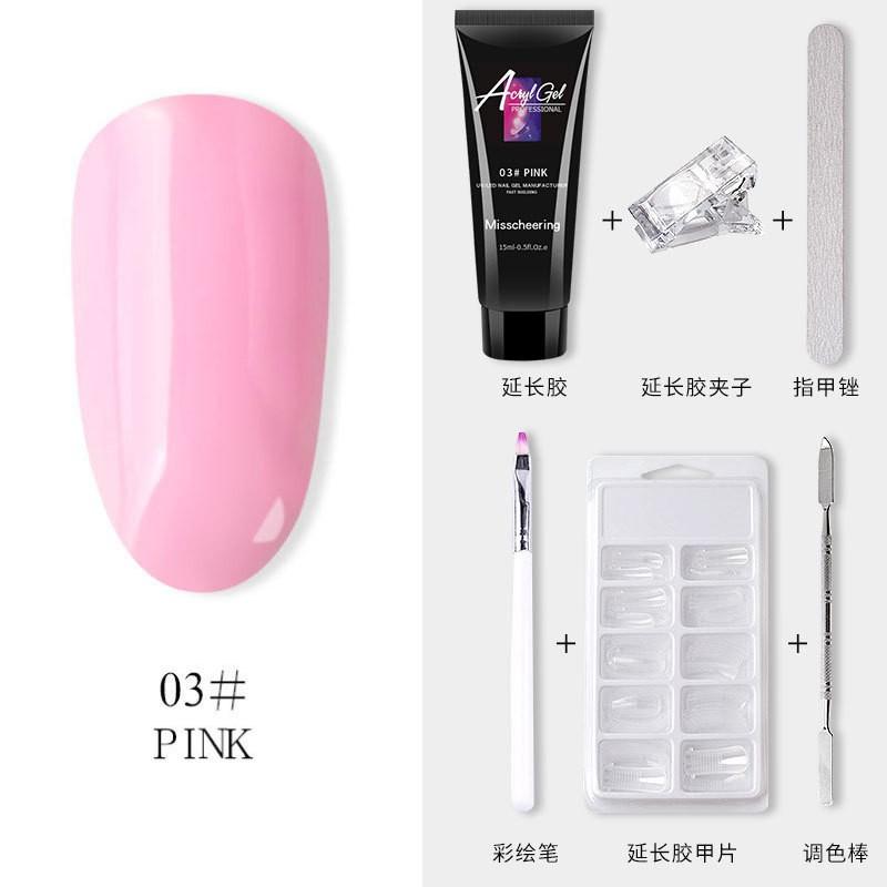 Painless Extension Glue Nail Art Paper Free Tray Quick Extension Crystal Nail Mold Painless Crystal Glue Set
