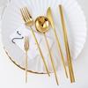 Zebian 304 Mirror Gold Stainless Steel Flatware Set