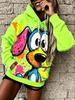 Fashionable women's loose casual street style hooded sweatshirt, loose casual, fashionable top