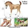 Oenux Grassland Wild Steed Farm Animal Small Horse Model Action Figures PVC Home Decoration Figurines Collection Toy Kid Gift