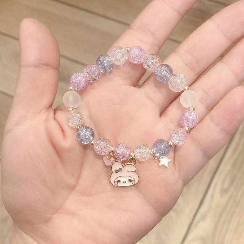Crystal Bracelet Alloy Colored Beaded Bracelet Student Friendship Fashion Bracelet Bead Glass Hot Selling New Cartoon