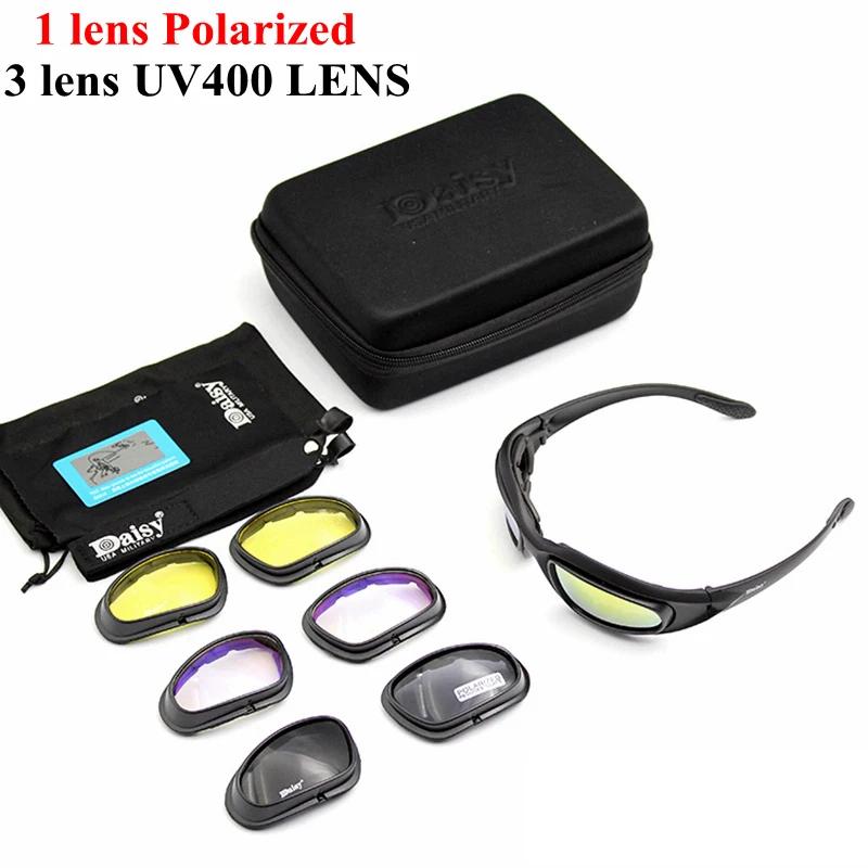 

Daisy Polarized Tactical Sunglasses Men Airsoft Hunting Shooting Glasses UV400 Protection Desert Hiking Goggles Polarized