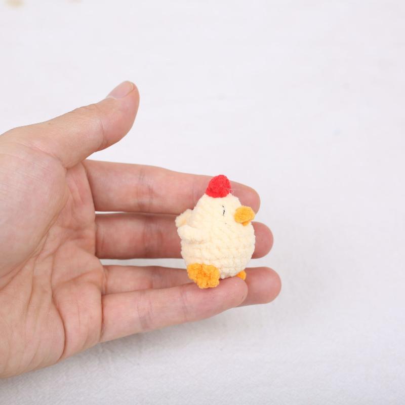 Mini Animal Series Cute Keyrings Funny Poult Crochet Keychains Knitted Mini Wool Keyring Accessories Women Gifts