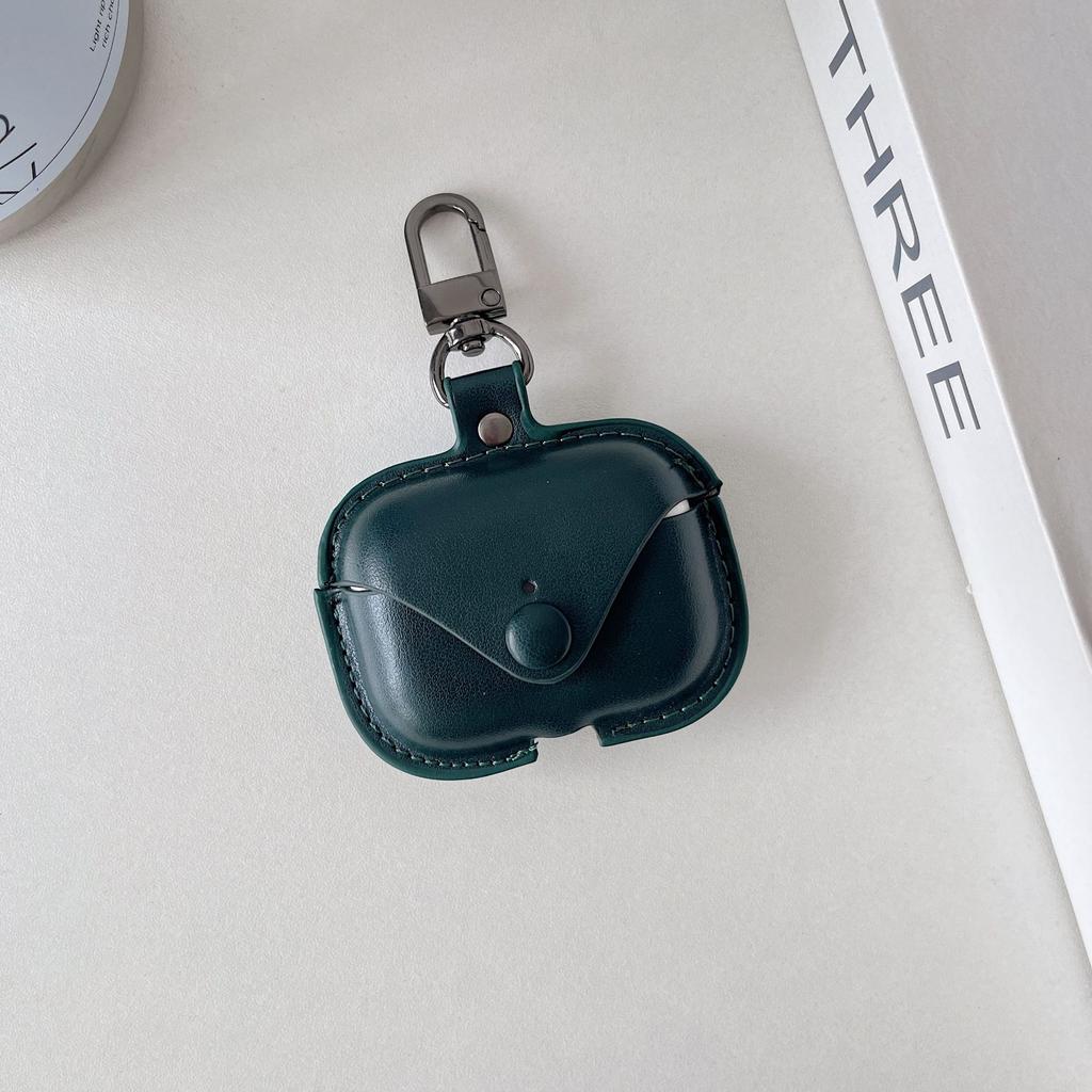 New Apple airpods1011pro1 model earphone case, oily leather styling earphone cover, retro portable earphones.