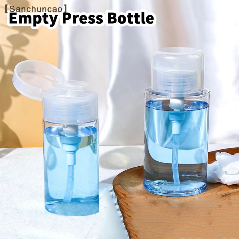 100/150/200/300ml Refillable Empty Press Pump Bottle Dispenser Liquid Container Remover Cleaner Polish Makeup Manicure Tool